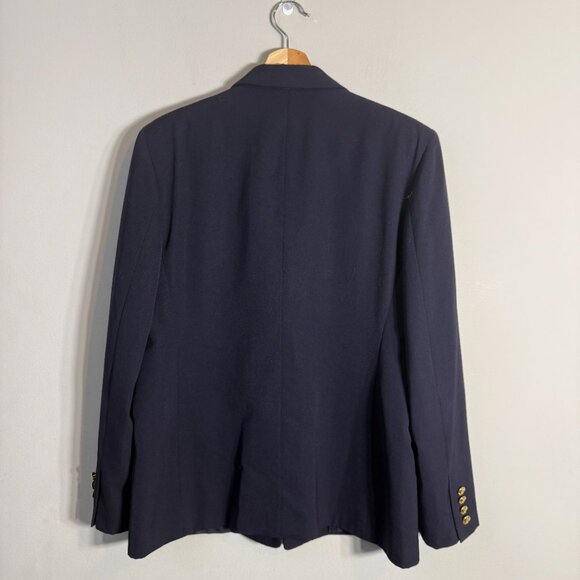 Vintage Austin Reed Wool Blazer Jacket Women's 12 Blue Formal Career Interview - Picture 3 of 12